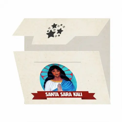 Cartão Personalizado + Medalhinha de Santa Sara Kali