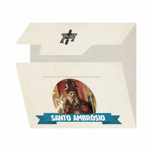 Cartão Personalizado + Medalhinha de Santo Ambrósio