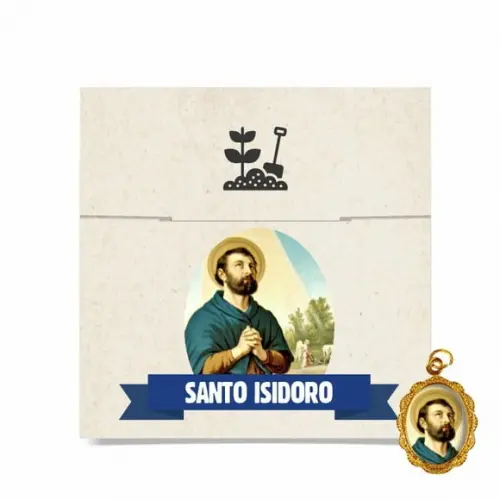 Cartão Personalizado + Medalhinha de Santo Isidoro