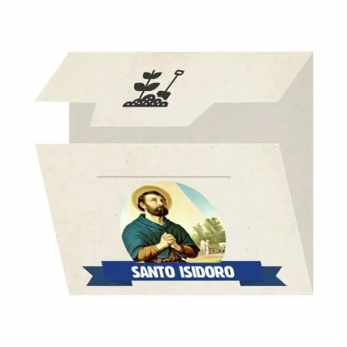 Cartão Personalizado + Medalhinha de Santo Isidoro