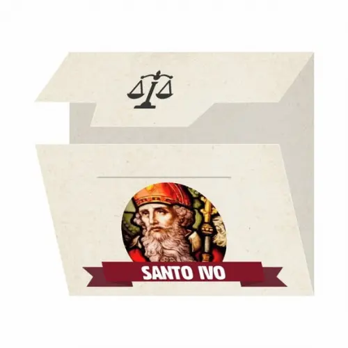 Cartão Personalizado + Medalhinha de Santo Ivo