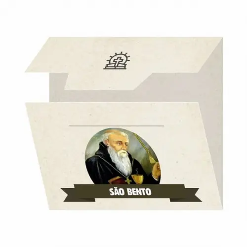 Cartão personalizado + medalhinha de São Bento