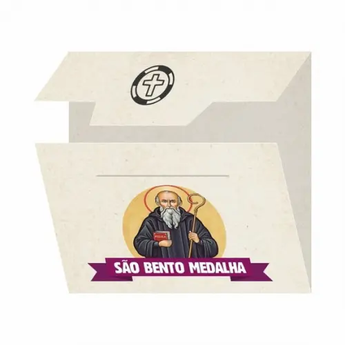 Cartão Personalizado + Medalhinha de São Bento