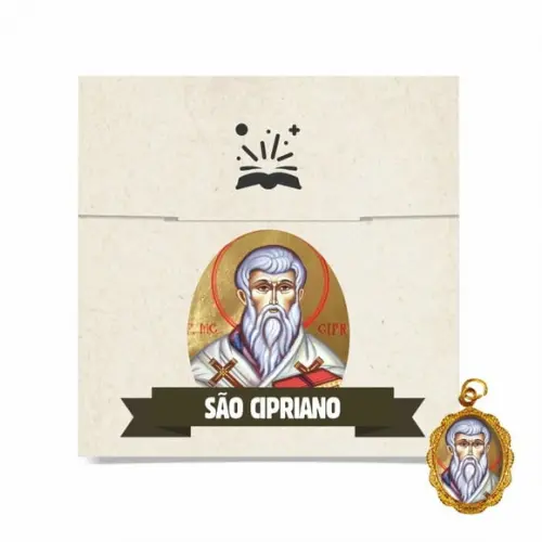 Cartão Personalizado + Medalhinha de São Cipriano