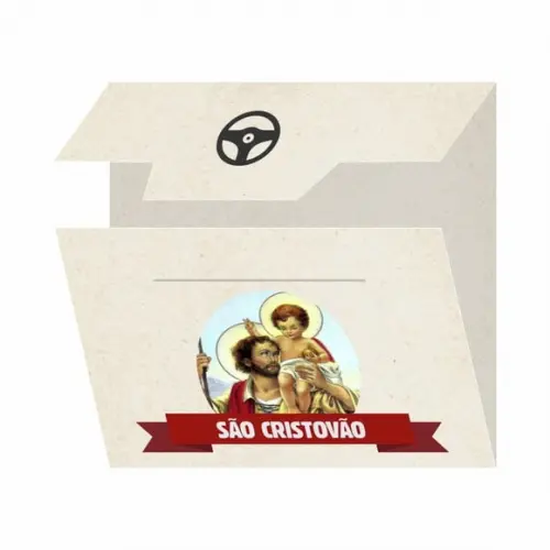 Cartão Personalizado + Medalhinha de São Cristovão