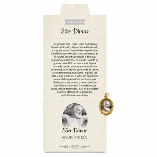 Cartão Personalizado + Medalhinha de São Dimas