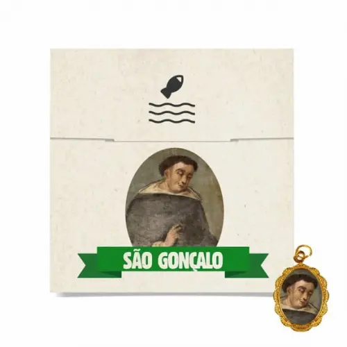 Cartão Personalizado + Medalhinha de São Gonçalo
