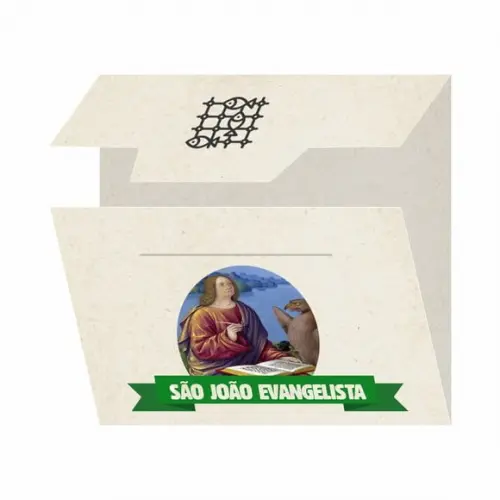 Cartão Personalizado + Medalhinha de São João Evangelista