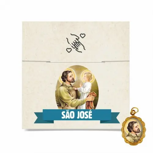 Cartão Personalizado + Medalhinha de São José