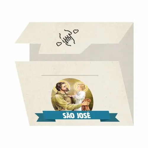 Cartão Personalizado + Medalhinha de São José