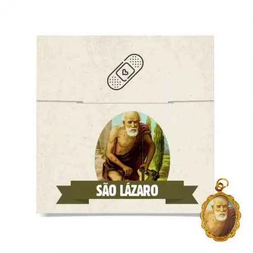 Cartão Personalizado + Medalhinha de São Lázaro