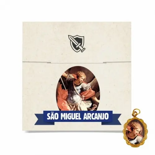 Cartão Personalizado + Medalhinha de São Miguel Arcanjo
