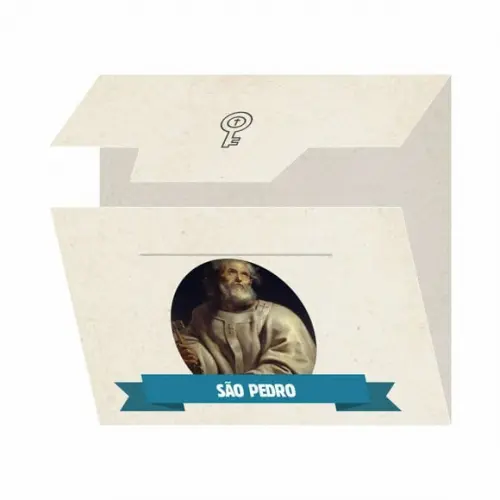 Cartão personalizado + medalhinha de São Pedro