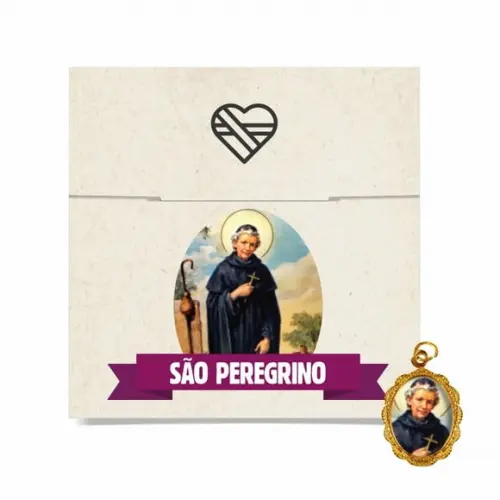 Cartão Personalizado + Medalhinha de São Peregrino