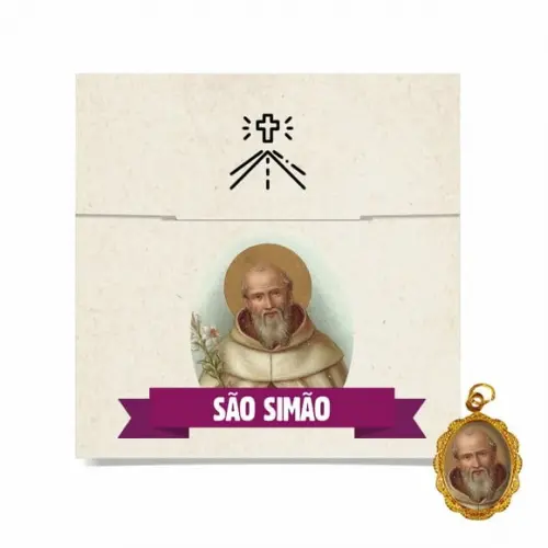 Cartão Personalizado + Medalhinha de São Simão