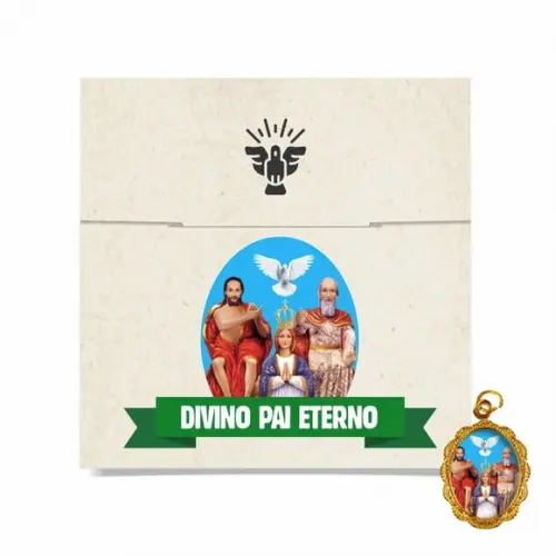 Cartão Personalizado + Medalhinha Divino Pai Eterno