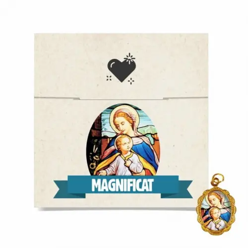 Cartão Personalizado + Medalhinha Magnificat