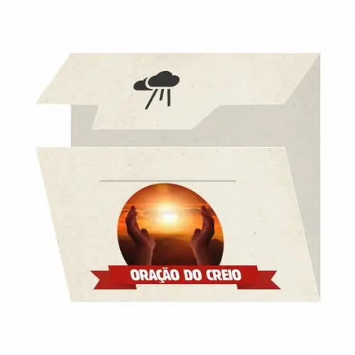 Cartão Personalizado + Medalhinha Oração do Creio