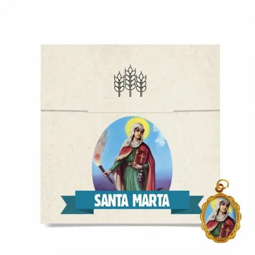 Cartão Personalizado + Medalhinha Santa Marta