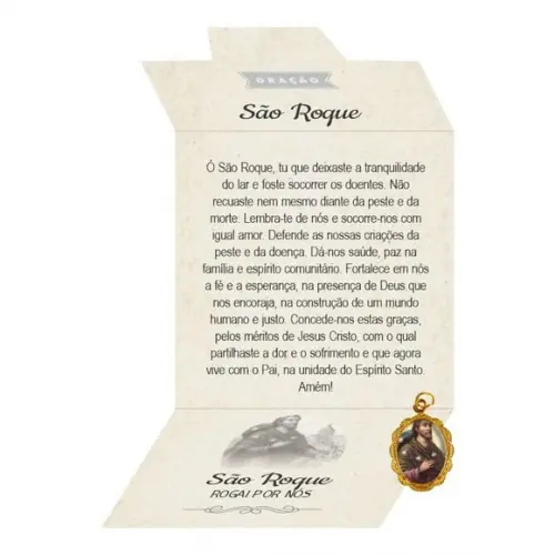 Cartão Personalizado + Medalhinha São Roque
