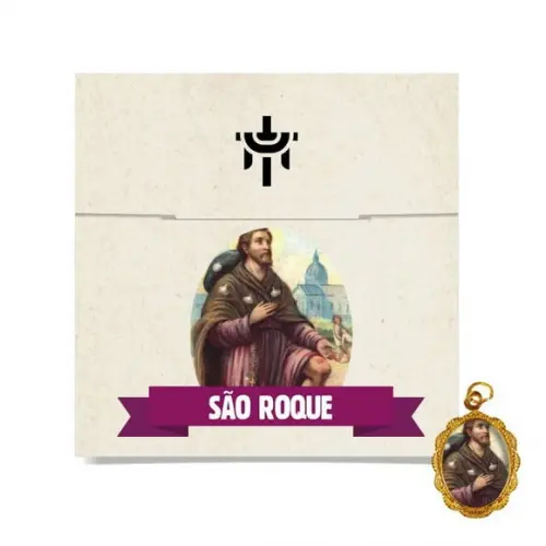 Cartão Personalizado + Medalhinha São Roque