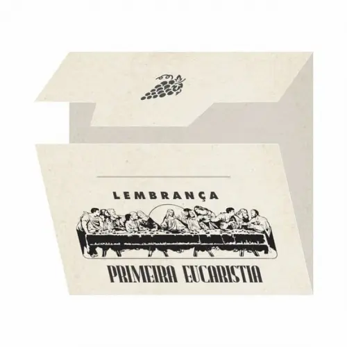 Cartão personalizado 1ª Eucaristia + medalhinha