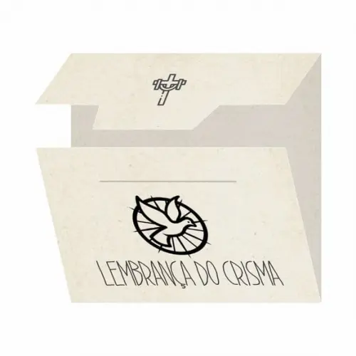 Cartão personalizado Crisma + medalhinha