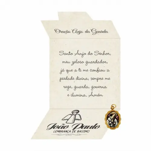 Cartão personalizado Batismo + medalhinha