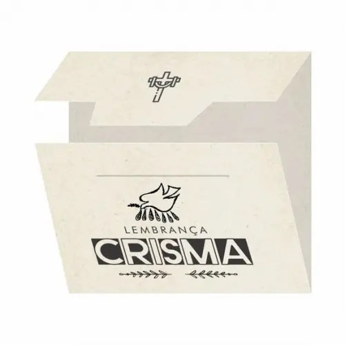 Cartão personalizado Crisma + medalhinha