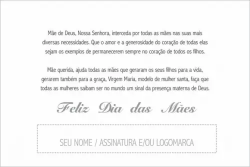 Cartão Personalizado Dia das Mães
