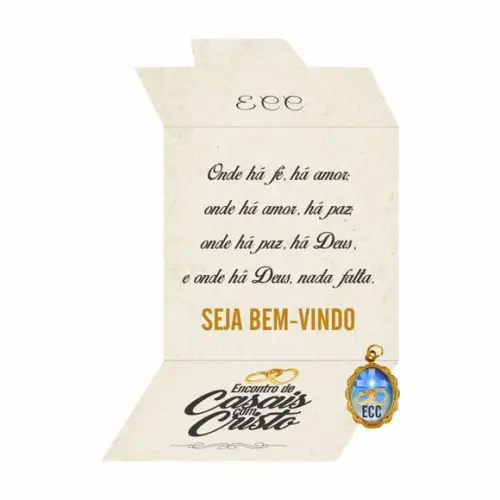 Cartão personalizado ECC + medalhinha