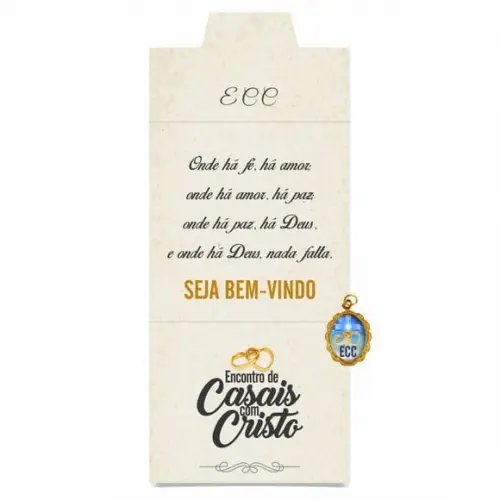 Cartão personalizado ECC + medalhinha
