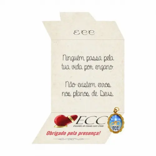 Cartão personalizado ECC + medalhinha