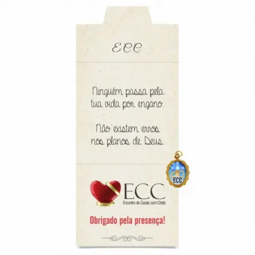 Cartão personalizado ECC + medalhinha