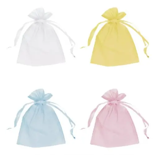 CASAMENTO - SAQUINHO DE ORGANZA + MINI CARTÃO - MOD.02