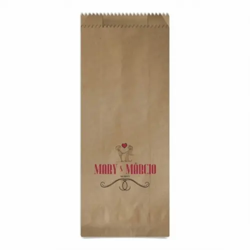 CASAMENTO - SAQUINHO KRAFT SIMPLES PERSONALIZADO