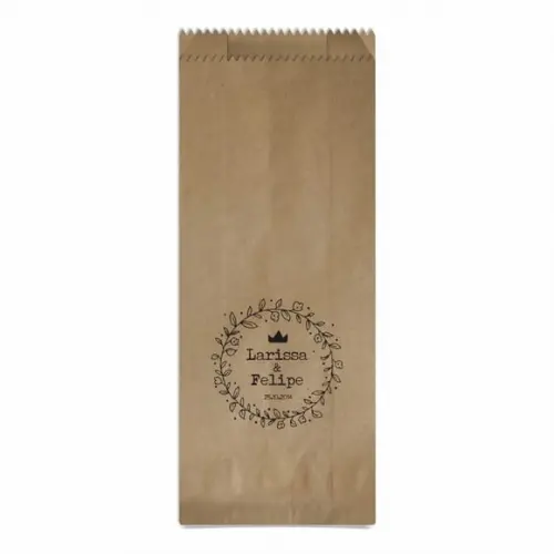 CASAMENTO - SAQUINHO KRAFT SIMPLES PERSONALIZADO