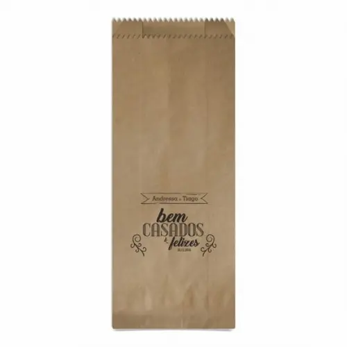 CASAMENTO - SAQUINHO KRAFT SIMPLES PERSONALIZADO