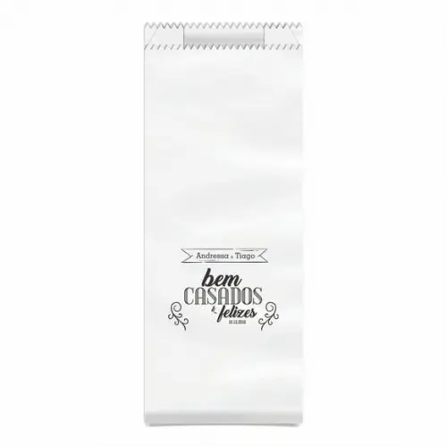 CASAMENTO - SAQUINHO KRAFT SIMPLES PERSONALIZADO