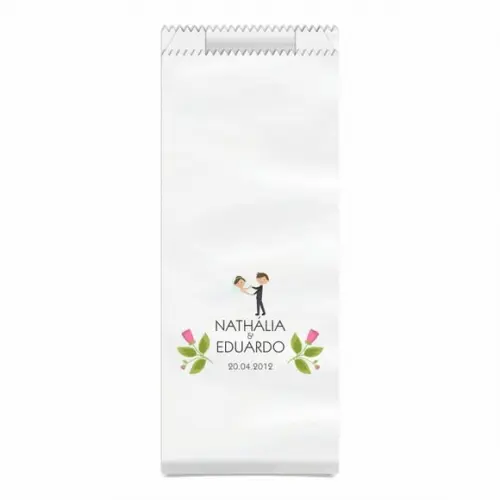 CASAMENTO - SAQUINHO KRAFT SIMPLES PERSONALIZADO