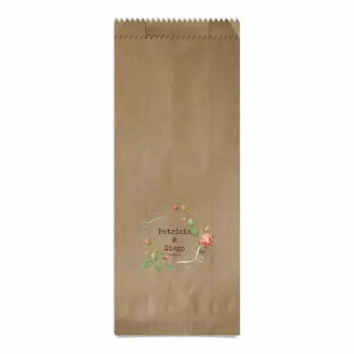CASAMENTO - SAQUINHO KRAFT SIMPLES PERSONALIZADO