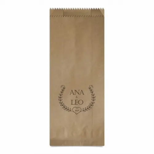 CASAMENTO - SAQUINHO KRAFT SIMPLES PERSONALIZADO