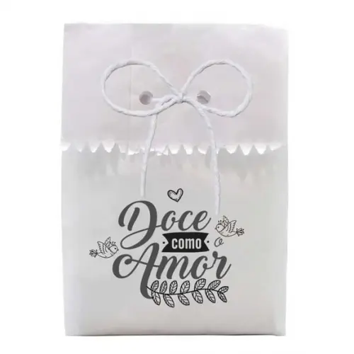 CASAMENTO - SAQUINHO PAPEL PERSONALIZADO. C/ FURO E CORDÃO