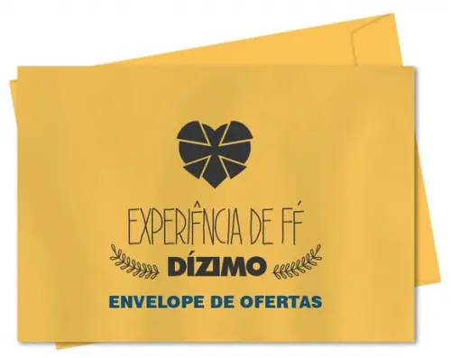 Envelope pequeno oferta/dízimo personalizado.