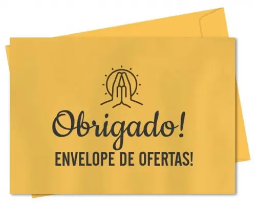 Envelope pequeno oferta/dízimo personalizado.