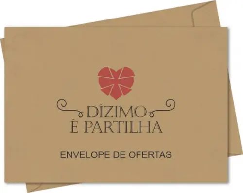 Envelope pequeno oferta/dízimo personalizado.