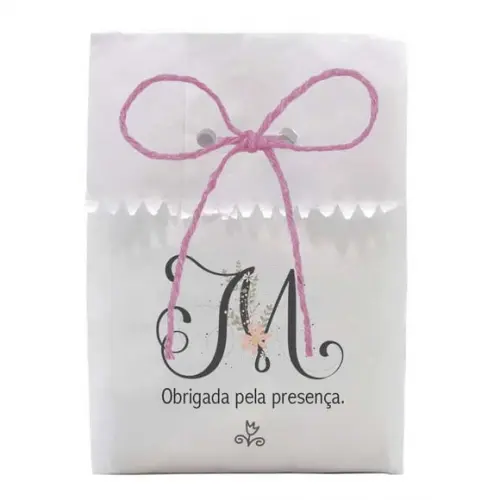 FESTAS - SAQUINHO PAPEL PERSONALIZADO. C/ FURO E CORDÃO
