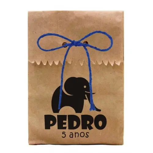 INFANTIL - SAQUINHO PAPEL PERSONALIZADO. C/ FURO E CORDÃO