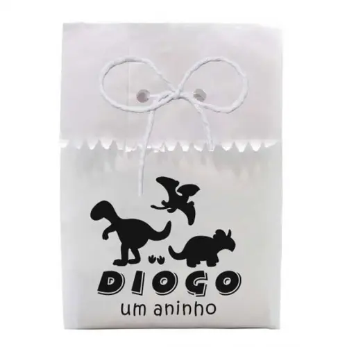 INFANTIL - SAQUINHO PAPEL PERSONALIZADO. C/ FURO E CORDÃO