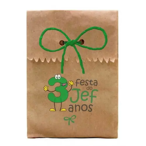 INFANTIL - SAQUINHO PAPEL PERSONALIZADO. C/ FURO E CORDÃO